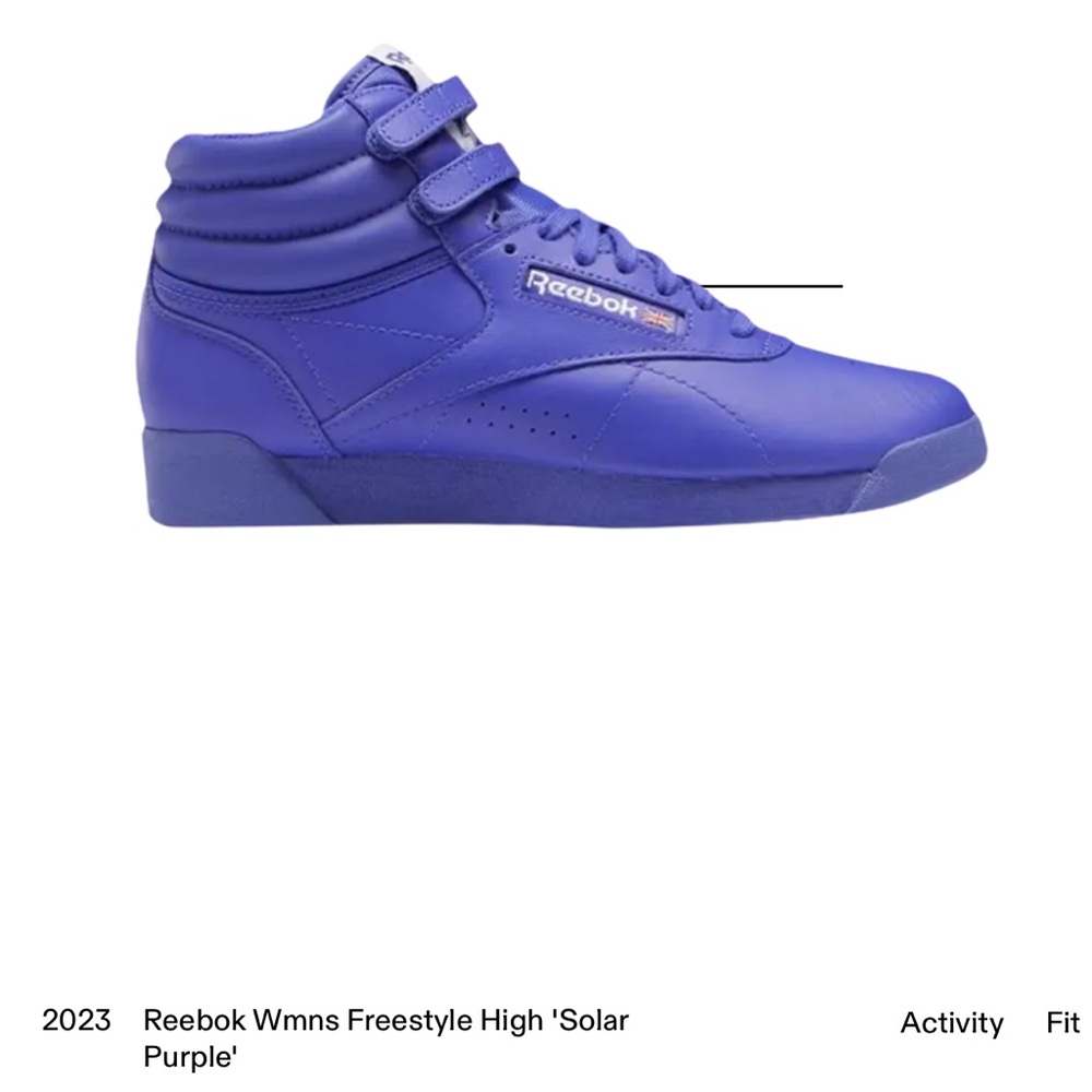 Reebok Women's Freestyle High Top in Solar Purple